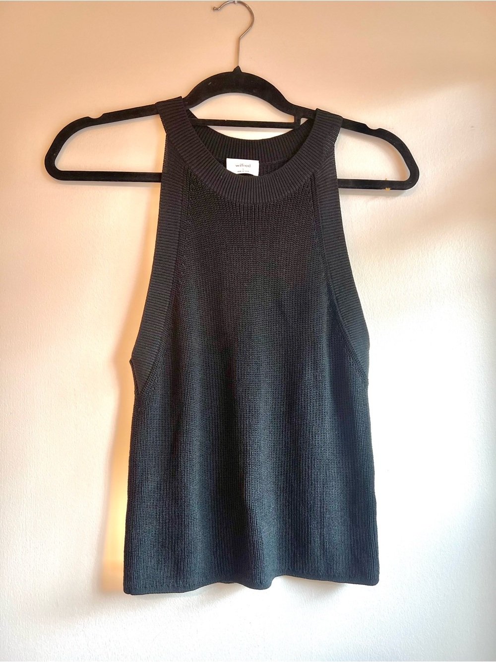Wilfred Black Ribbed Knit Tank